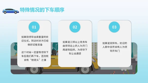 绿色简约风乘车礼仪职场商务礼仪培训PPT模板