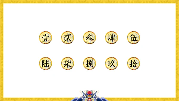 中纹之美明黄色夏朝服通用PPT模板