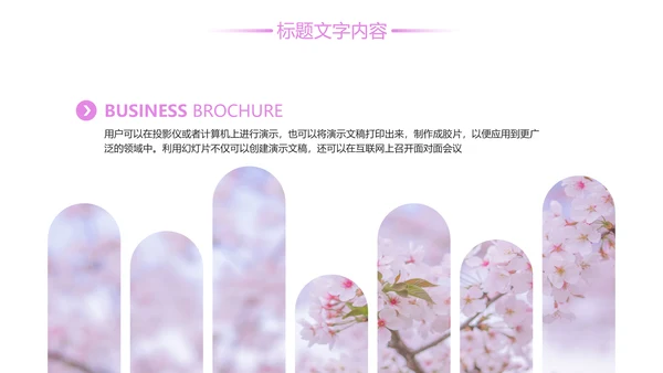 唯美粉红樱花节赏樱花旅游PPT模板