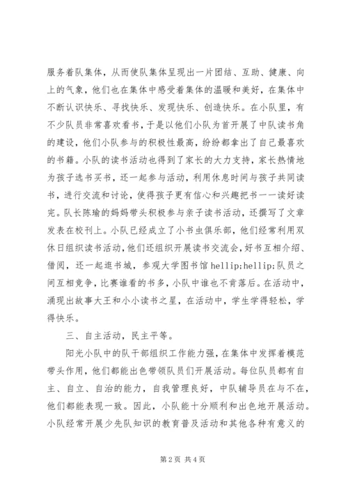 优秀小队事迹材料.docx