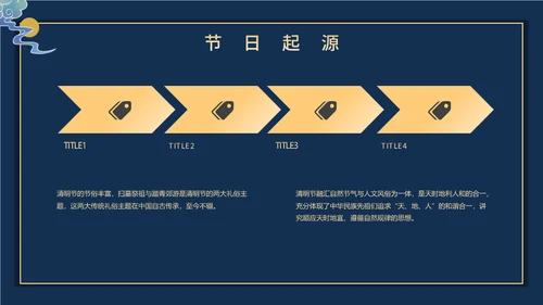 国潮鎏金清明节通用PPT模板