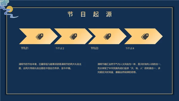 国潮鎏金清明节通用PPT模板