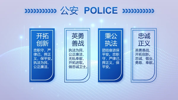 大气科技公安警察特警武警网络民警PPT模板