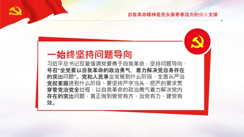 学习坚持自我革命十个坚持党课党支部PPT课件