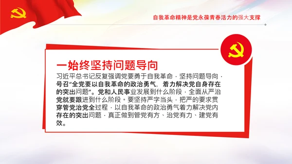 学习坚持自我革命十个坚持党课党支部PPT课件