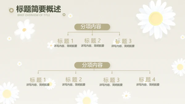 手绘淡雅小清新工作报告动态PPT