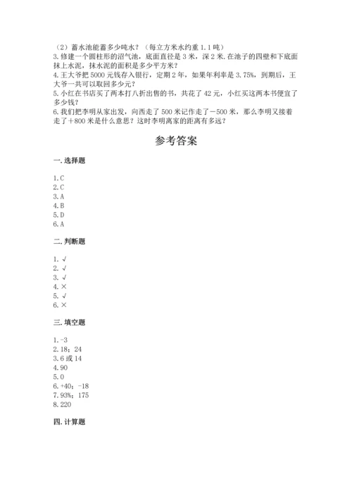 六年级下册数学期末测试卷（精练）.docx