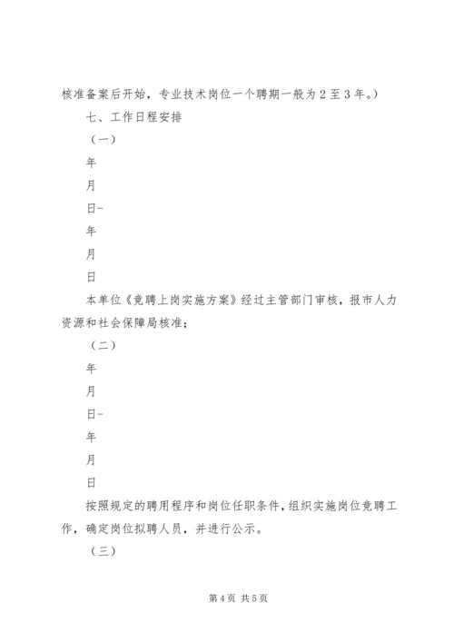 事业单位岗位竞聘实施方案.docx