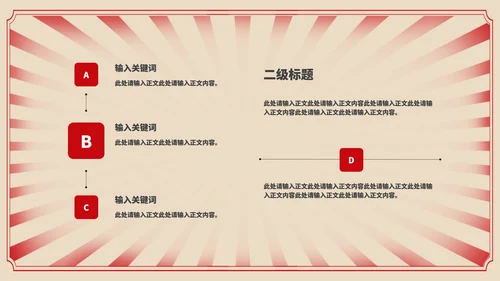 黄色复古风板报元旦快乐节日PPT模板