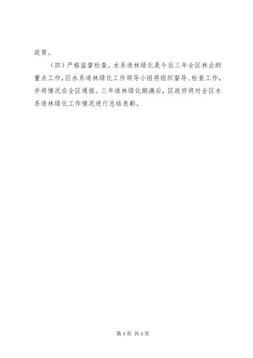 全区水系造林绿化意见.docx