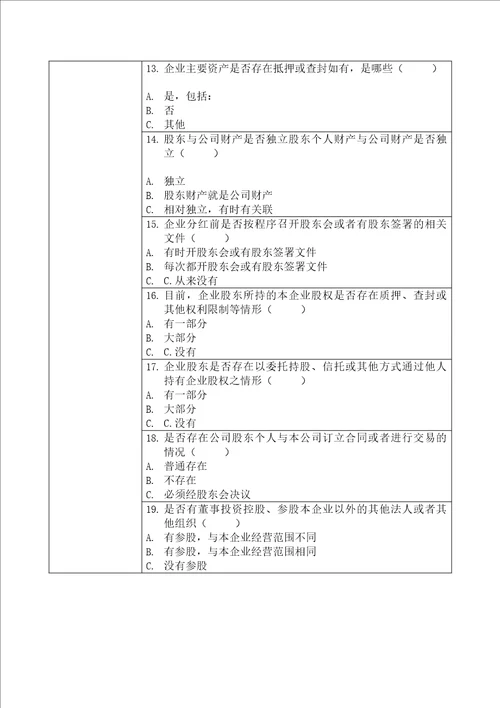 民营企业法治体检项目表图文稿