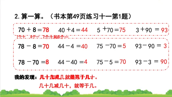 人教版一下 6.3整十数加一位数及相应的减法 课件