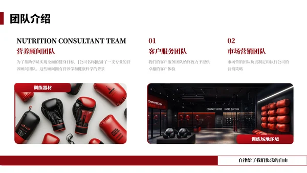 红色健身行业商业计划书PPT通用模板