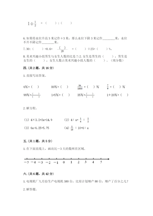 人教版六年级数学小升初试卷及完整答案【考点梳理】.docx