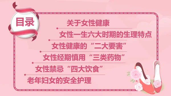 女性健康知识讲座通用PPT课件