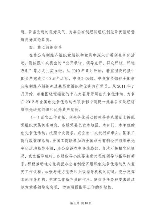 非公有制经济组织党组织和党员深入开展创先争优活动实施方案 (4).docx