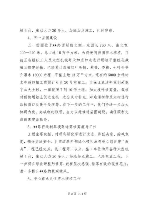 园林绿化工作情况材料汇报.docx