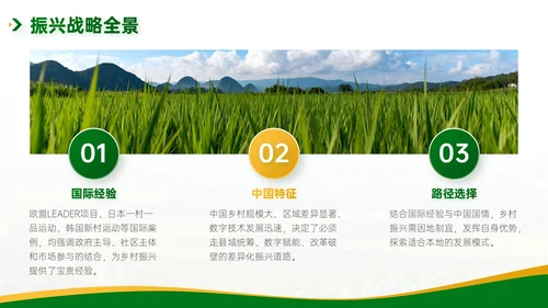 绿色简约风乡村农业工作总结PPT模板