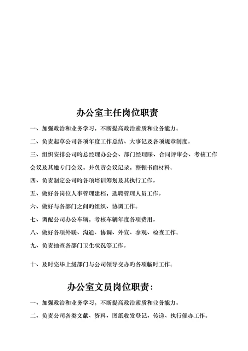 房地产开发公司部门岗位基本职责.docx