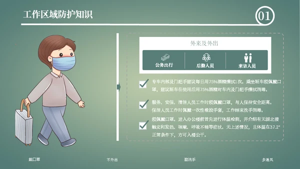 新冠肺炎防治勇敢女孩抗疫通用PPT模板
