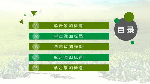 绿色清新茶文化品茶论道动态PPT模板