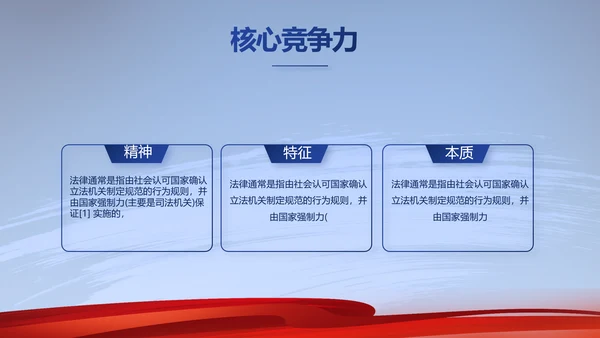 蓝色大气法律工作述职报告动态PPT