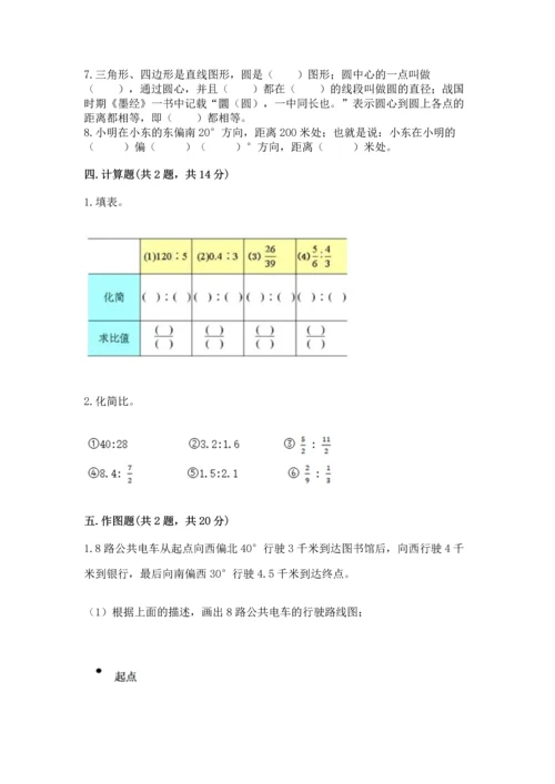 人教版六年级上册数学期末检测卷带精品答案.docx