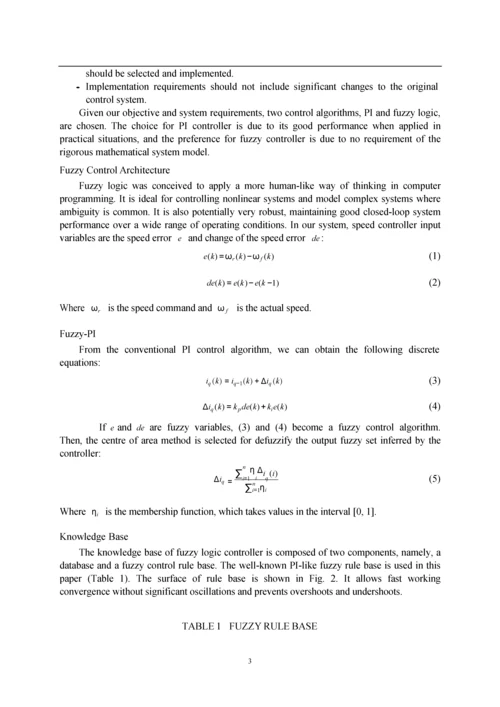 外文翻译--永磁同步电机高性能速度控制的最优模糊PI控制器.docx