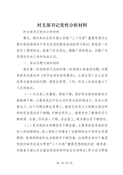 村支部书记党性分析材料.docx