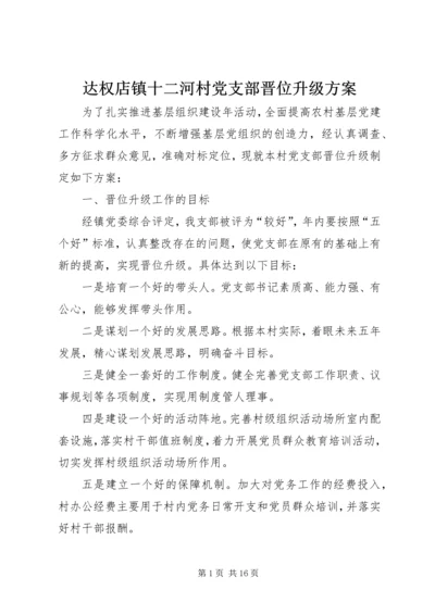 达权店镇十二河村党支部晋位升级方案.docx