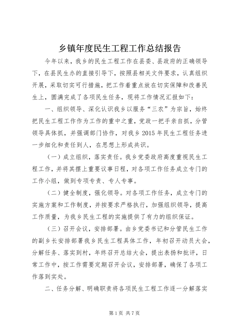 乡镇年度民生工程工作总结报告.docx