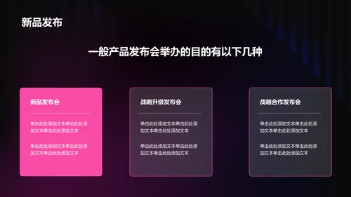 紫色炫酷渐变科技产品发布会PPT模板