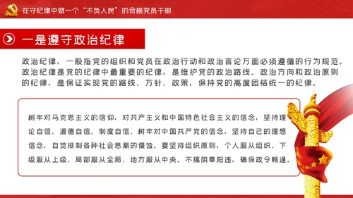 我将无我不负人民做一名合格党员干部PPT