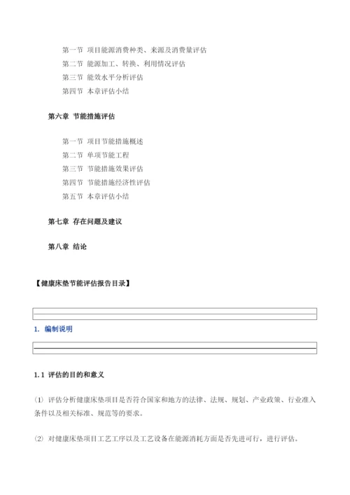 健康床垫项目节能评估报告模板.docx