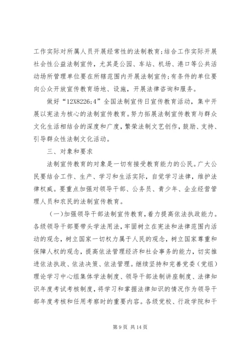 市法制宣传教育和依法治市第五个五年规划 (6).docx