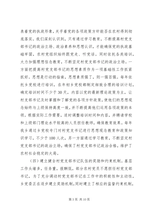 梨园乡关于农村党支部书记队伍建设情况调研汇报.docx
