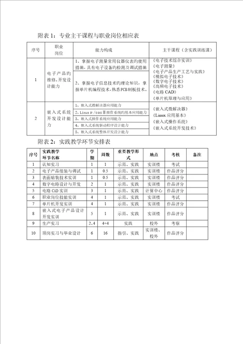 嵌入式方向专业人才培养专题方案