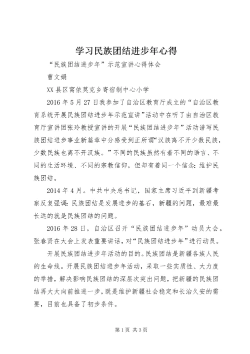 学习民族团结进步年心得.docx