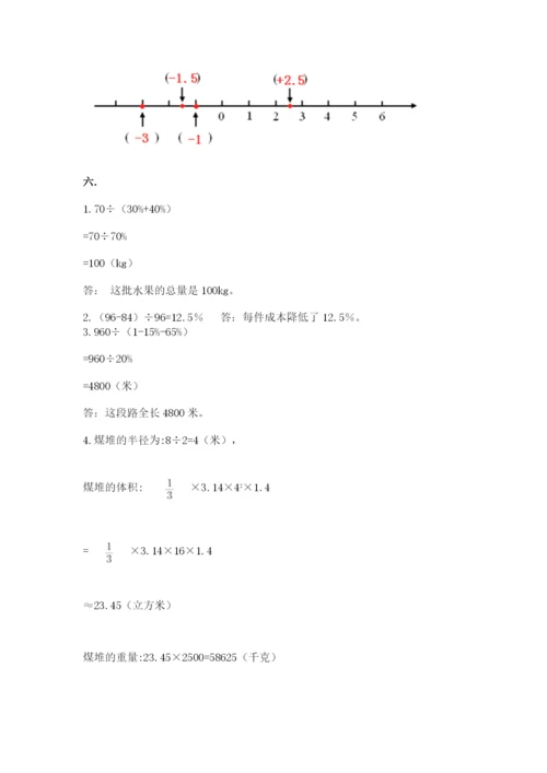 苏教版数学小升初模拟试卷【精品】.docx