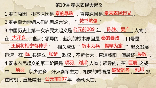 第三单元 秦汉时期：统一多民族封建国家的建立和巩固  单元复习课件（27张PPT）