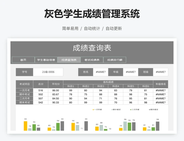 灰色学生成绩管理系统