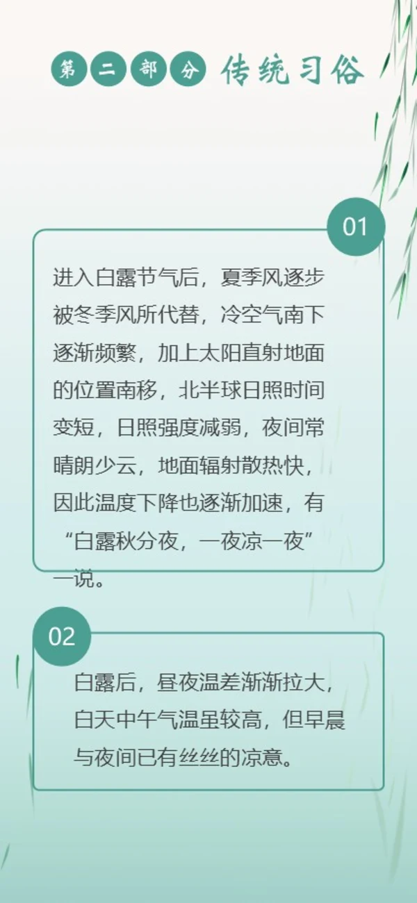 白露节气二十四节气知识手机竖版PPT课件