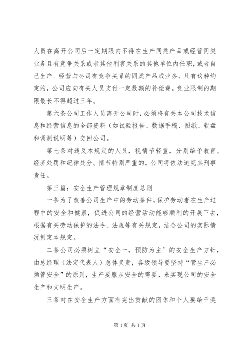 安全生产组织机构管理规章制度.docx