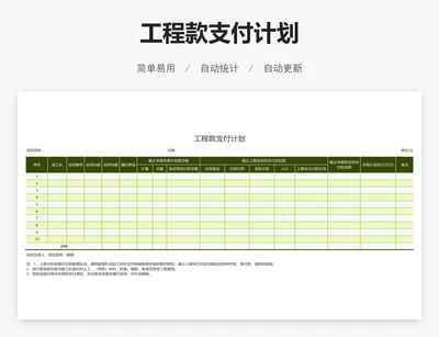 工程款支付计划