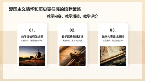 橙色复古风历史主题教学PPT模板