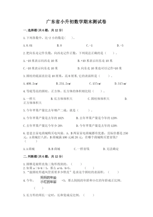 广东省小升初数学期末测试卷ab卷.docx