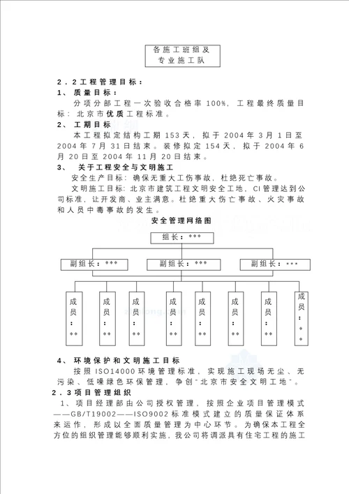 北京市某高层住宅小区施工组织设计  secret