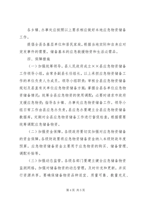 茶政办应急物资储备工作方案.docx