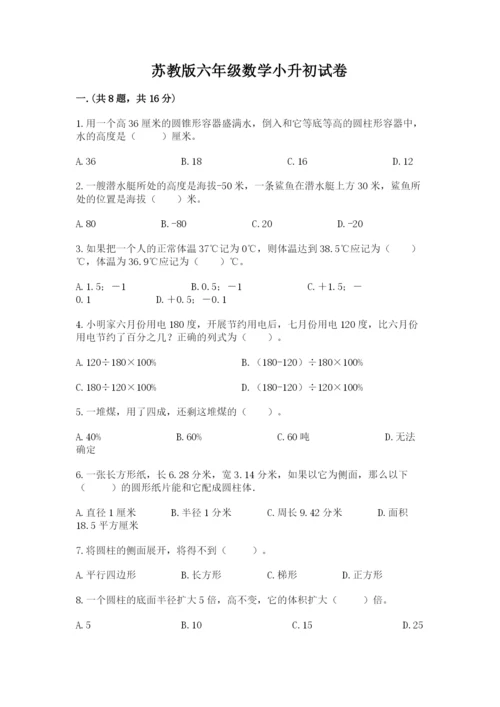 苏教版六年级数学小升初试卷含完整答案【历年真题】.docx