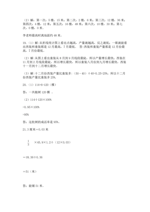 六年级小升初数学解决问题50道含答案（达标题）.docx